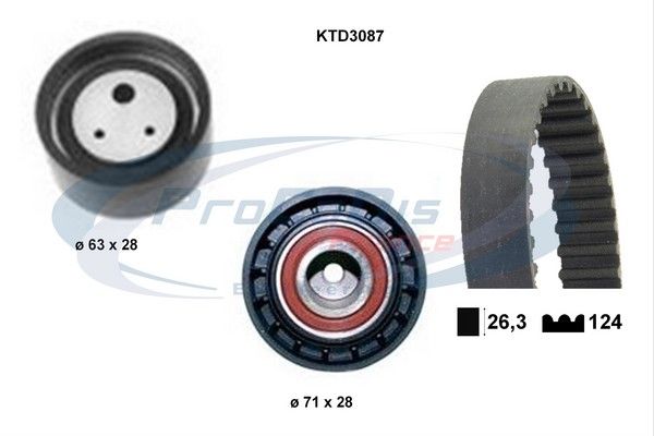 PROCODIS FRANCE Hammasrihma komplekt KTD3087